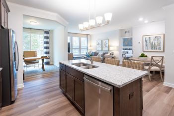 Granite countertops with under-mount sinks